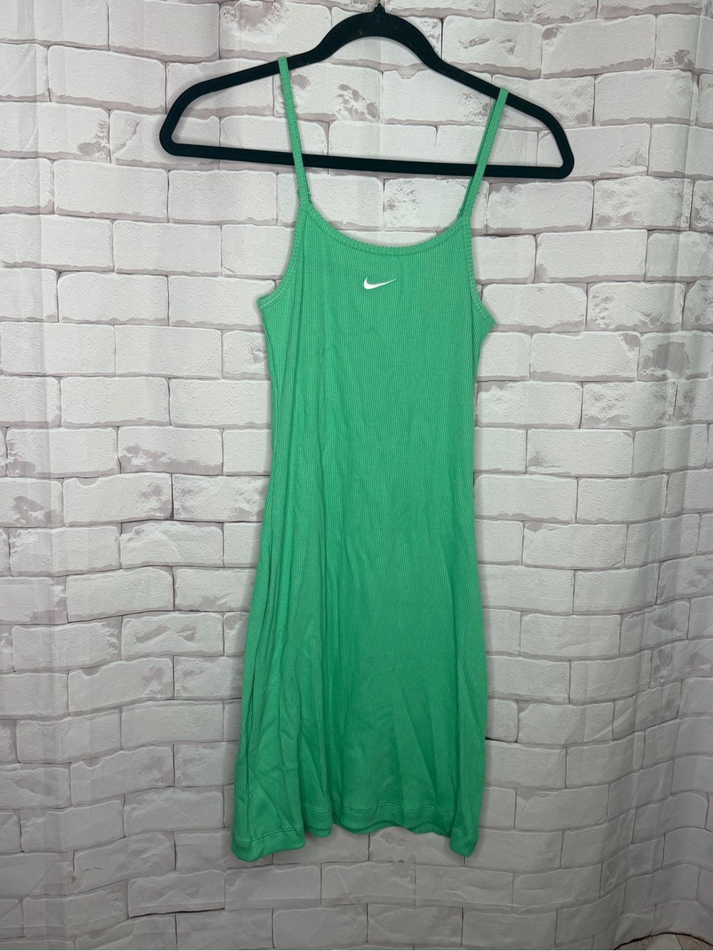 Nike Ribbed Mini Dress | XS | Green Bodycon Athleisure Dress